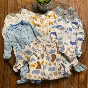 6 Newborn Footies Pajamas